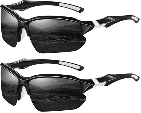Perfectmiaoxuan Fahrradbrille Polarisierte Sonnenbrille Herren Damen, Vintage Elegant Brillengestell Klassisch, HD-Pilotobjektive,Golf Fahren Angeln Reisebrille Outdoor-Sportarten Mode Sonnenbrille