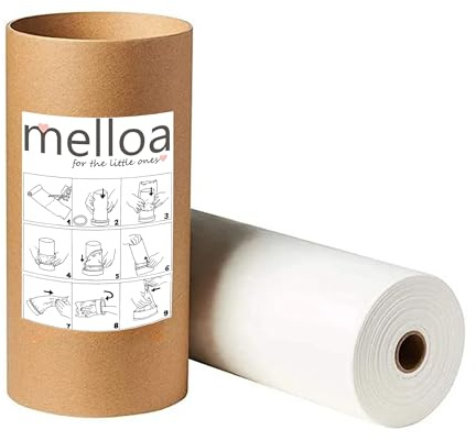 MELLOA poubelle à couches chargeur cartouche compatible avec les d'élimination des couches Tommee Tippee Sangenic Tec Twist and Click Semplee Ubbe et d'autres (Bleu, 100m + tube en papier)