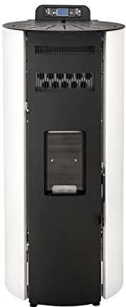 STUFE A PELLET ITALIA Boston 14 KW Kanalisiert WiFi | Pelletöfen Effizienz 89% Heizt 130m² Autonomie 15 Std. Programmierbar WiFi-Steuerung 5 Geschwindigkeiten und Leistungsstufen 24 M Garantie Weiß