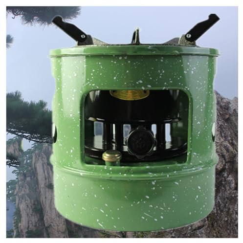 DHNDSDP Estufa de Hierro de 3 L Apta para 3-5 Personas Calorífero con 12 Mechas Estufa de Casera Portátil Estufa de Camping Sin Humo Estufa de Camping Sin Humo Hervidor de Aceite Grande