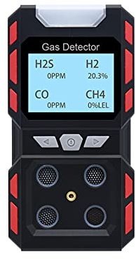 Détecteur de gaz Moniteur Multi-gaz Rechargeable par USB 4 in1 CH4 CO H2S O2 empoisonnement prévenir Les détecteurs testeur capteur Alarme Professionnelle(A Gas Detector)
