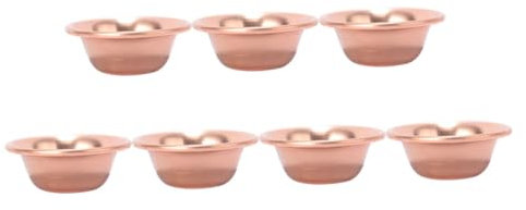 CONGARTENO 7pcs Copper Offering Bowl Traditional Water Offering Cup for Buddhist Rituals Copper Bowls for Temple and Home and Practical