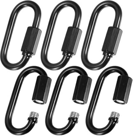 M METERXITY Lot de maillons rapides en fer galvanisé pour équipement de voyage/randonnée/hamac, capacité de poids