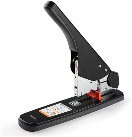 AMYSTY Agrafeuse Ergonomique Agrafeuse De Bureau Robuste À Bras Long, Agrafeuse Industrielle Portative for Étudiant Et Maison Agrafeuse De Bureau(Black)