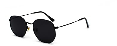 Hviomru Retro Polygon Sonnenbrille Herren Damen Vintage Quadrat Mode Sechseck Brille