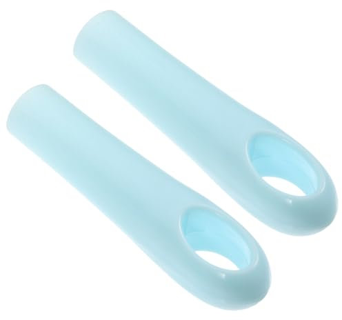LOEFLIFA 2pcs Broom Handle Grip Replacement Caps Sturdy Plastic Broom End Caps 19mm Dustpan Handle Grips for Easy Floor Cleaning Lake Blue