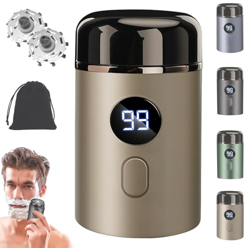 Yagerod Intim-Und Korperhaarrasierer, Easy Trim Pro 2.0, 2025 Neu IPX7 Easy Trim Rasierer, Schnittfester Mini-Elektrorasierer für Männer, rasierer Herren elektrisch nass und trocken(Gold)