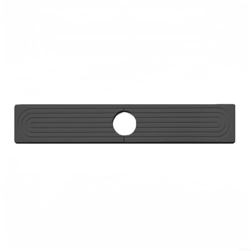 Fauhapyway Tapis de robinet en diatomite avec plateau de séchage absorbant l'eau pour salle de bain et cuisine avec motif découpé, 40 x 10 cm (gris foncé)