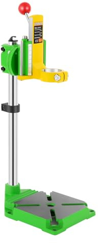 Heavy Duty Bench Drill Stand for Hand Drills 90 Degree Adjustable Angle Cast Iron Base with Precision Scale for Woodworking Metalworking DIY Home Workshop