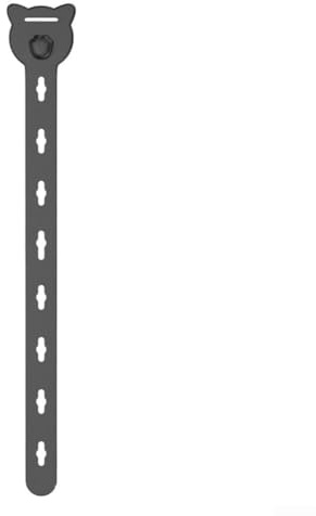 Silikon-Kabelbinder, 25 cm, 10 Stück, wiederverwendbar, verstellbarer Kabel-Organizer mit Schnallen-Design für sichere Befestigung, elastische Aufbewahrung, geeignet für Ladekabel (schwarz)