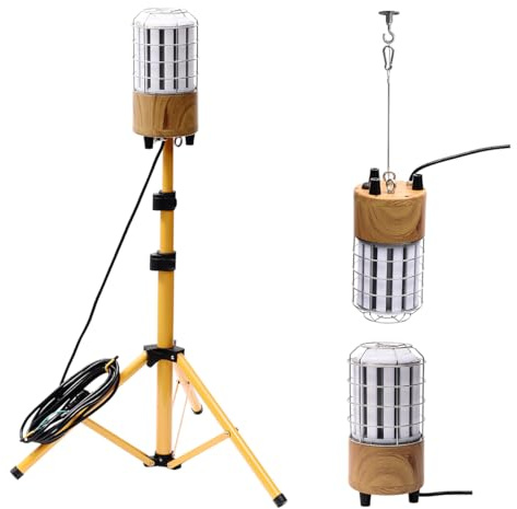 Choen 100 W Led Treppiede Costruzione Cantiere Luce 240V 12000 Lumen Illuminazione 360 ° per Imprenditori edili, Officina, Intonco/Pittura e Uso Familiare
