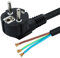 CABLEPELADO Cable alimentación CEE7 | Enchufe Schuko a bornes | Sección 0.75mm² | H05VV-F | Apto para enchufes, regletas, Fuentes de alimentación, portalámparas | Negro | 1.50 Metros