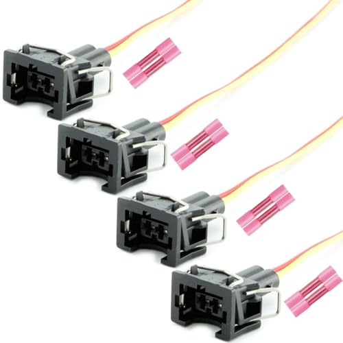 Overdrive-Racing 4x Reparatur Stecker Kabel Einspritzdüse Einspritzventil Universalstecker Passend Für Bosch EV1 037906240 037 906 240