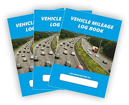 Vehicle Mileage Logbook UK (Pack of 3) HMRC Compliant