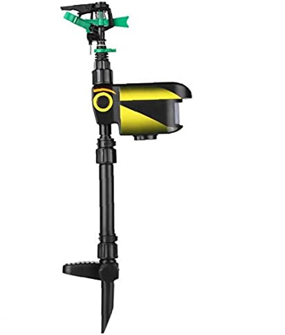 Motion Activated Animal Repellent Sprinkler Garden Solar Waterproof and Weather Resistant Jet Spray Animal Repeller Deterrent Multipurpose Sensitive Technology Timing Irrigation Water