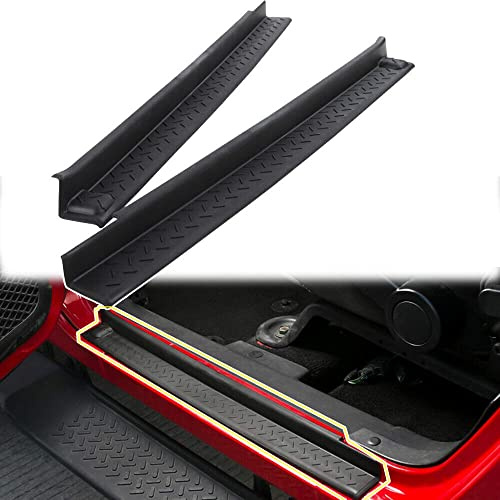 TDHLW Kit battitacco, Protezioni per Ingresso Porta per Jeep Wrangler JK JKU 4 Porte 2007-2017 Accessori per 4 Porte, Protezione per battitacco Copertura Completa per davanzale,2 Doors