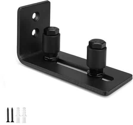 TIANLIN Guía Inferior Sin Perforar para Puerta Corredera, Sistema Ajustable para Corredizas, Puertas de Granero y Gabinetes