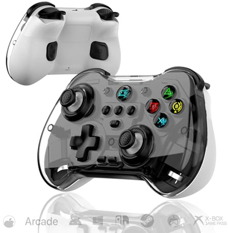 arVin Wireless Controller for PC/Android/iOS/Switch Bluetooth Gamepad with Hall Linear Trigger & Joystick/Turbo/Back Key,Support Steaming/Cloud Gaming