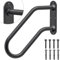 Insaga Handrail for Step, Metal Hand Rail for Outdoor 1-3 Steps Wall Mounted Non-Slip Matte Grab Bar 3.3cm Round Elderly Kids Disabled Safety Grip for Outside Garden Garage Porch Entry, 45cm