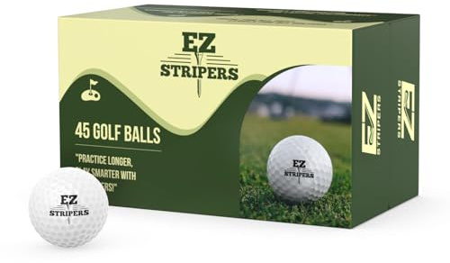 EZ Stripers – Bulk Golf Balls Pack of 45 High-Durability Value Golf Balls for Maximum Distance & Control, Ideal for All Skill Levels