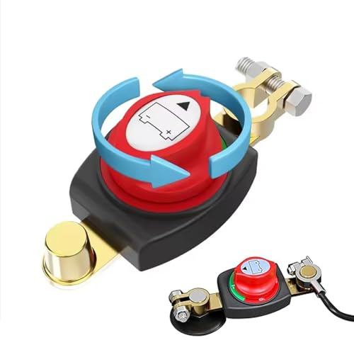 Batterietrennschalter, Auto Batterie Trennschalter 12V-48V Batterie Hauptschalter Batteriehauptschalter Wasserdicht Autobatterie Trennschalter für Auto Marine Boot Motorrad Caravan