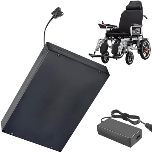 HJGHY Electric Mobility Scooter Battery 24 Volts Electric Wheelchair Battery 24V 10Ah 12Ah 15Ah Replacement Batteries with Charger for 50W-360W Motor,Black Anderson 24V15Ah