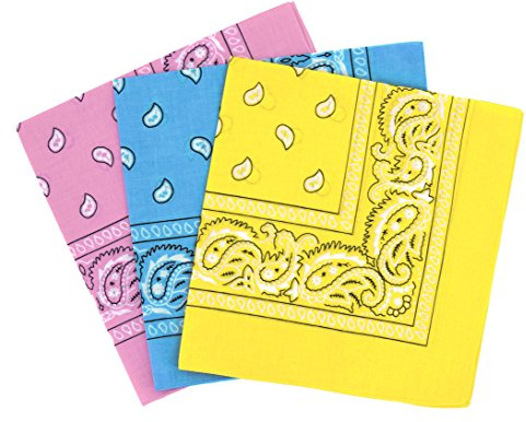 Set 3 bandanas paisley damen und herren 57x57cm