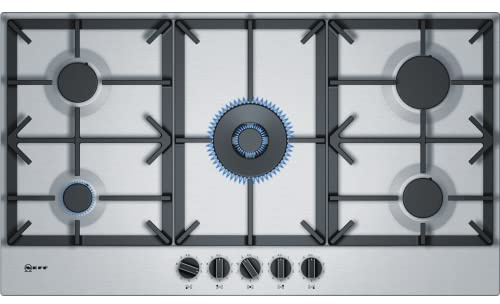 Neff N 70 Acciaio inossidabile Incasso Gas - Piastra in acciaio inox, Incasso, Piano cottura a gas, Acciaio inossidabile, 1000 W, 1750 W)