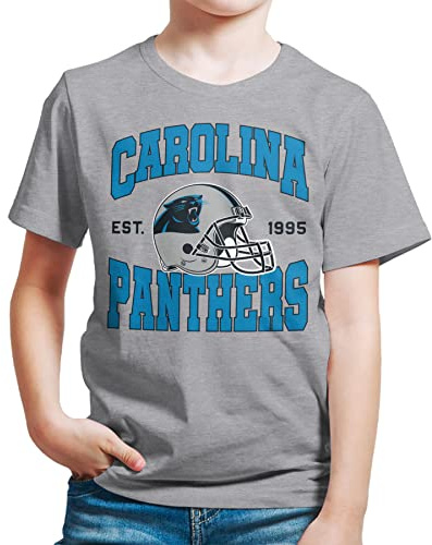Junk Food NFL - Carolina Panthers Team Helmet Kids SS T-Shirt Grey