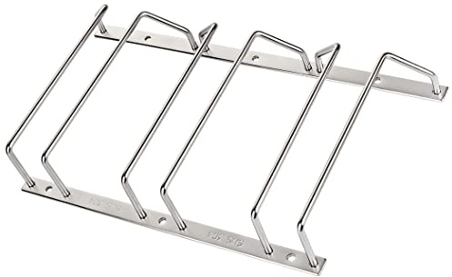 ZOOHOT 17,8 cm goldenes Weinglasregal, Unterschrank-Weinglashalter, Edelstahl-Stielglas-Regal – hängender Stielglashalter für Schrank, Küche, Bar (3 Reihen, 1 Packung)