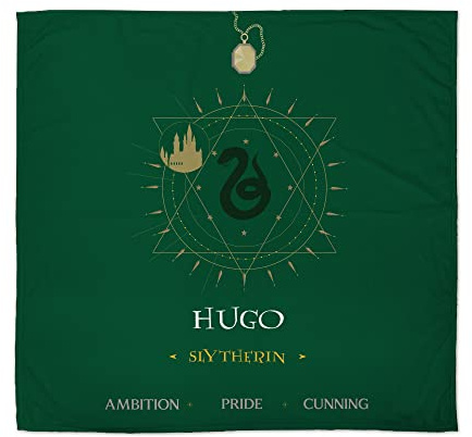LolaPix Personalisierte Baby-Decke. Geschenk für Neugeborene Babys. Personalisierte Babydecke mit Namen. Vliesstoff. Verschiedene Ausführungen. Slytherin