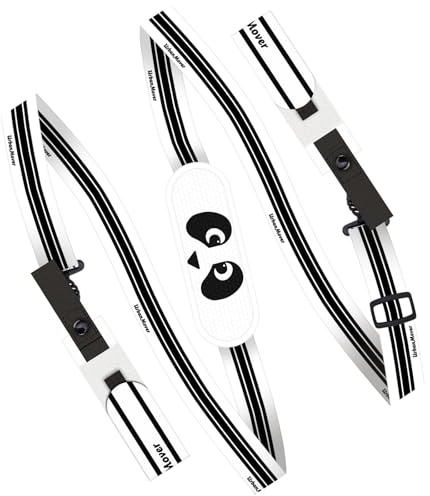 UrbanMover Ski Tragegurt und Stöcke Tragegurt für Männer, Frauen, Kinder Verstellbarer, gepolsterter Schultergurt mit Panda-Muster für den bequemen Transport von Skiausrüstung als Geschenk