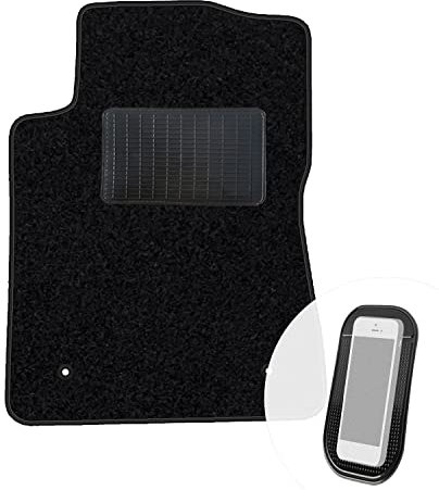 moto-MOLTICO Fahrer Fußmatte Auto Velours Fahrerseite Autoteppiche Schwarz Fahrermatte 1-teilig passend für Citroen C3 III ab 2016