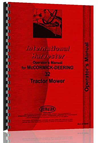 FUNBIT Replacement for Compatible with Fits International Harvester 32 Sickle Bar Tractor Operator Manual