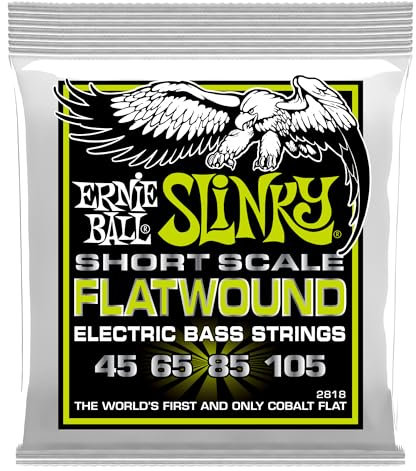 Ernie Ball Regular Slinky Short Scale Flatwound E-Bass-Saiten, Stärke 45-105