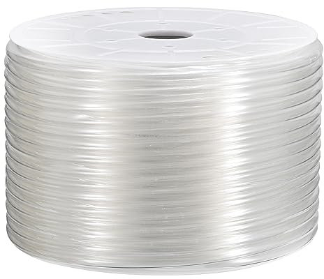 QUARKZMAN Pneumatique Tube Tuyau, 12mmx8mm 295ft 90 Mètres PU Air Ligne Tube Tuyau Tube Transparent pour Fluide Transfert Compresseur Air