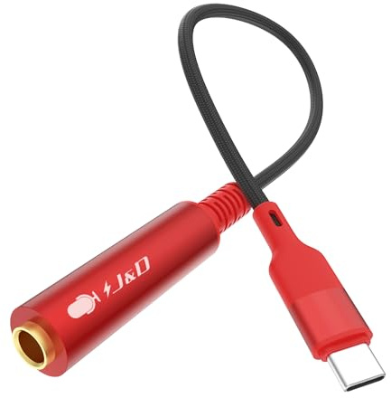 J&D USB Type C zu 1/4 TS Audio Aufnahme Adapter, USB C zu 6,35 mm TS Buchse Gitarrenkabel, Mikrofonkabel für Audio Aufnahme, Bass, Elektronisches Klavier, Kompatibel mit iPhone 16/17 Series, 0.3 M