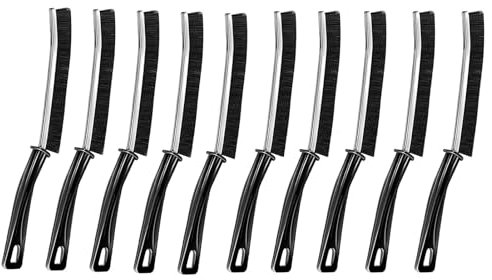 DuDuZui Crevice Cleaning Brush, 10PCS Long Handle Hard Bristle Crevice Gap Cleaning Brush, Great for Kitchen Surfaces, Shutter Door,Windows Groove, Tiles, Water Channel, Dead Corner