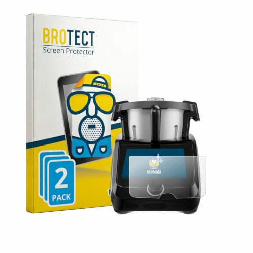 BROTECT Schutzfolie für SilverCrest Monsieur Cuisine Smart BLACK EDITION | 2 Stück Entspiegelnder Displayschutz Made in Germany Matte Displayschutz-Folie Anti-Reflex Anti-Fingerprint Einfache Montage