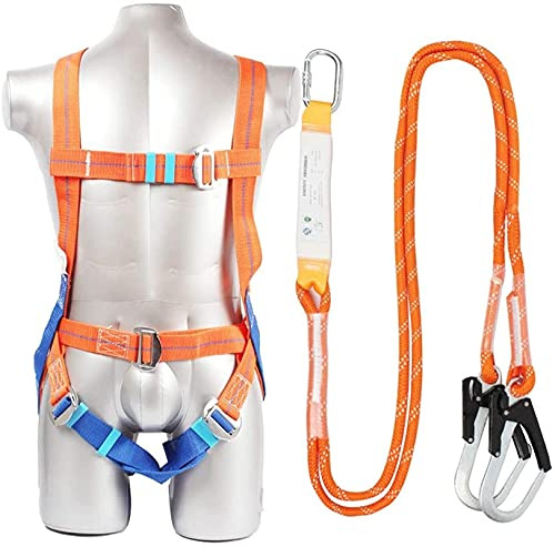 SwaYve Harnais de Sécurité de Protection Contre Les Chutes, Kit de Ceinture de Sécurité Anti-Chute Industrielle, Outils de Toiture Pour Tours de L'Industrie de La Construction