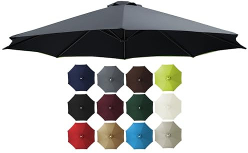 Miecoae Sonnenschirm Ersatzbezug 2.0m 2.30m 2.5m 2.7m 3.0m 6 Rippen/8 Rippen, Ersatz-Bezug, Sonnenschirmbezug für Gartenschirm Terrassenschirm Sonnenschirm Ersatzbezug(Style20,8 Ribs-2.30m(7.5ft)