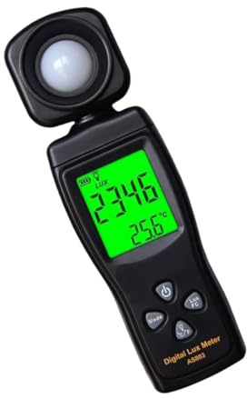 Handphotometer Lichtmessgerät mit Digitaler Anzeige und Einheitenwahl | 3 Stück-pack, Kunststoffgehäuse, Schwarz, für Büro und Operationssaal, Misst Helligkeit