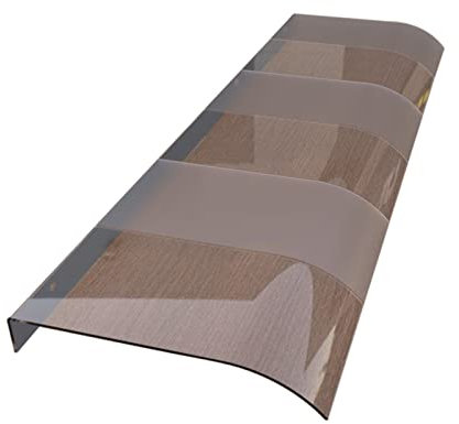 GLMGBP Außenfenster-Markise, Überdachung für die Vordertür, modernes Design, Polycarbonat-Abdeckung für die Vorder- und Rückseite der Terrassenveranda, gebogener Sonnenschutz gegen Regen und Schnee