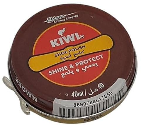 Brown Shoe Polish by Kiwi 40ml Tin