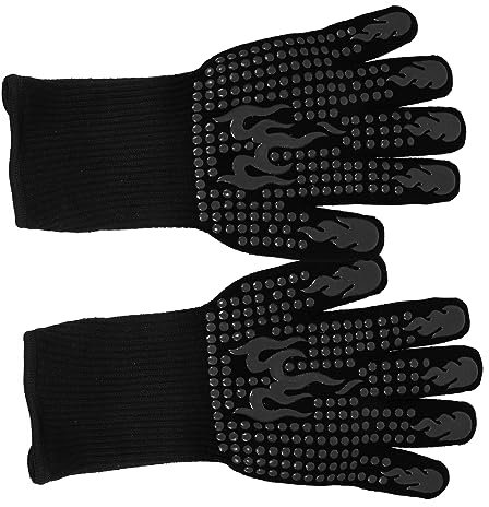 Cabilock Insulated Silicone Gloves for Bbq Heat Resistant up to Scald Protection for Oven and Grill Use