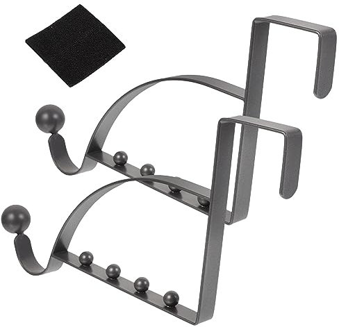 HOMOCONO Türhaken Kohlenstoffstahl Heavy Duty 2 Stück Über Tür Handtuchhalter Bad Organizer Tragfähig Rutschfest