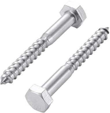 Sechskantschrauben, 50 Stück, 304 Edelstahl-Zugschrauben, Holz, robust, groß, for TV-Halterungen, Deck, Bootsreparatur(25mm,M8)