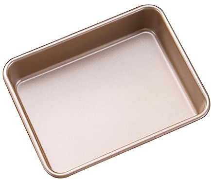 FIXOSHEE Non-Stick Bread Pan Carbon Steel Small Rectangle Cake Tray 22x17cm Oven Baking Mold for Home Kitchen