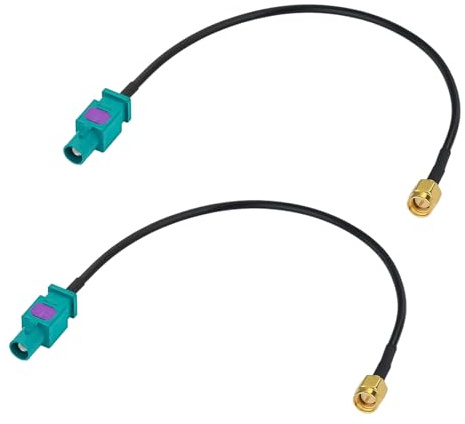 2 cavi adattatore antenna, antenna GPS per auto Fakra Z maschio a SMA maschio 15 cm per auto, compatibile con GPS Radio AM FM Dab Sirius XM 4G LTE Bluetooth, connettori RF per audio video