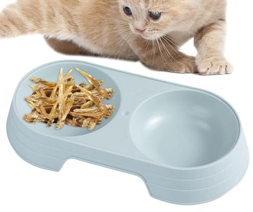 Bols pour Chiots | Bol Double pour Chat surélevé Macaron,Gamelle pour Chien Bols d'eau et de Nourriture pour Nourrir Les Petits Chiens de Taille Moyenne Chats Chiots